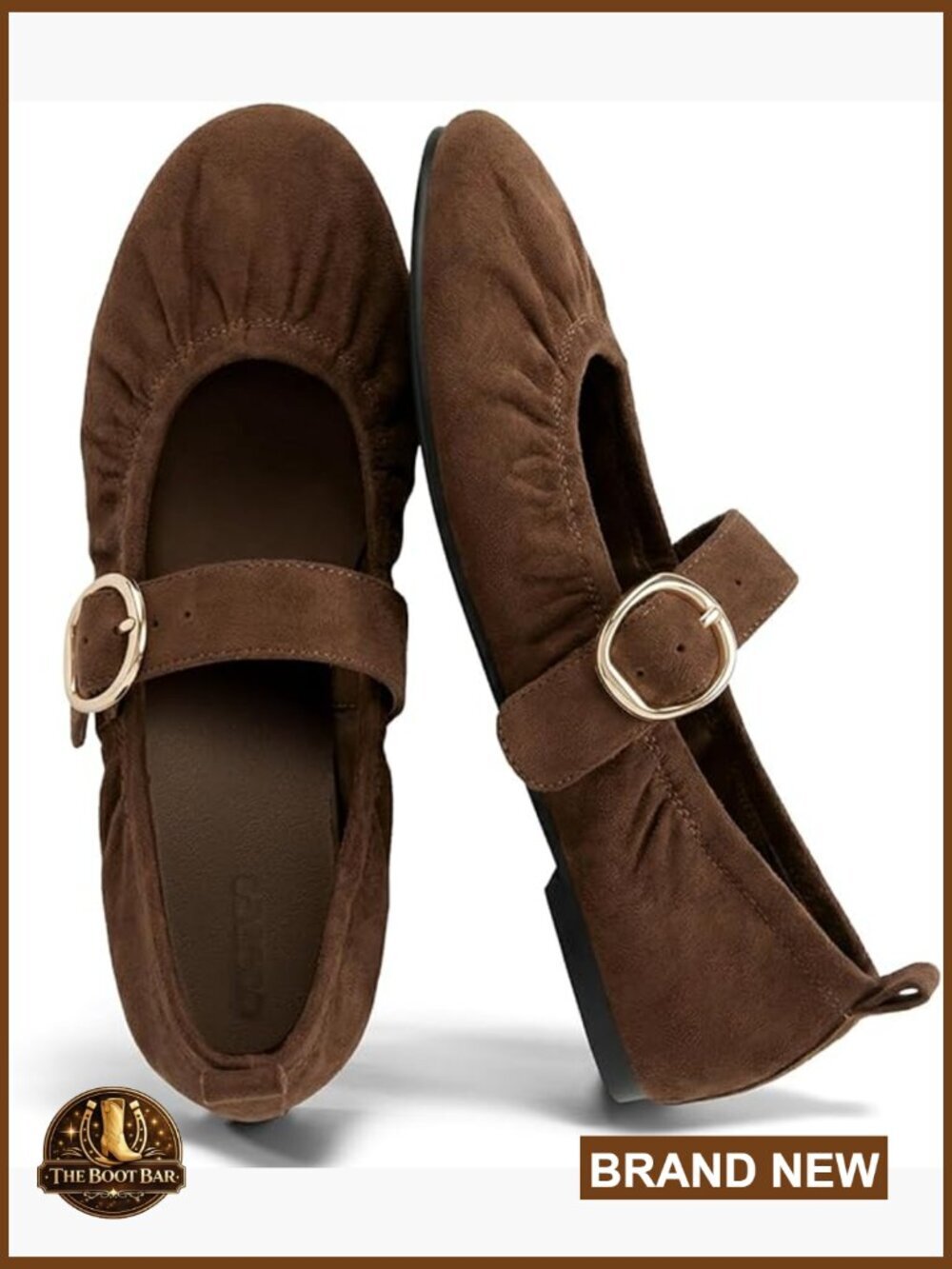 Women's Mary Jane Ballet Flats Slip On Dress Shoes Adjustable Buckle Strap